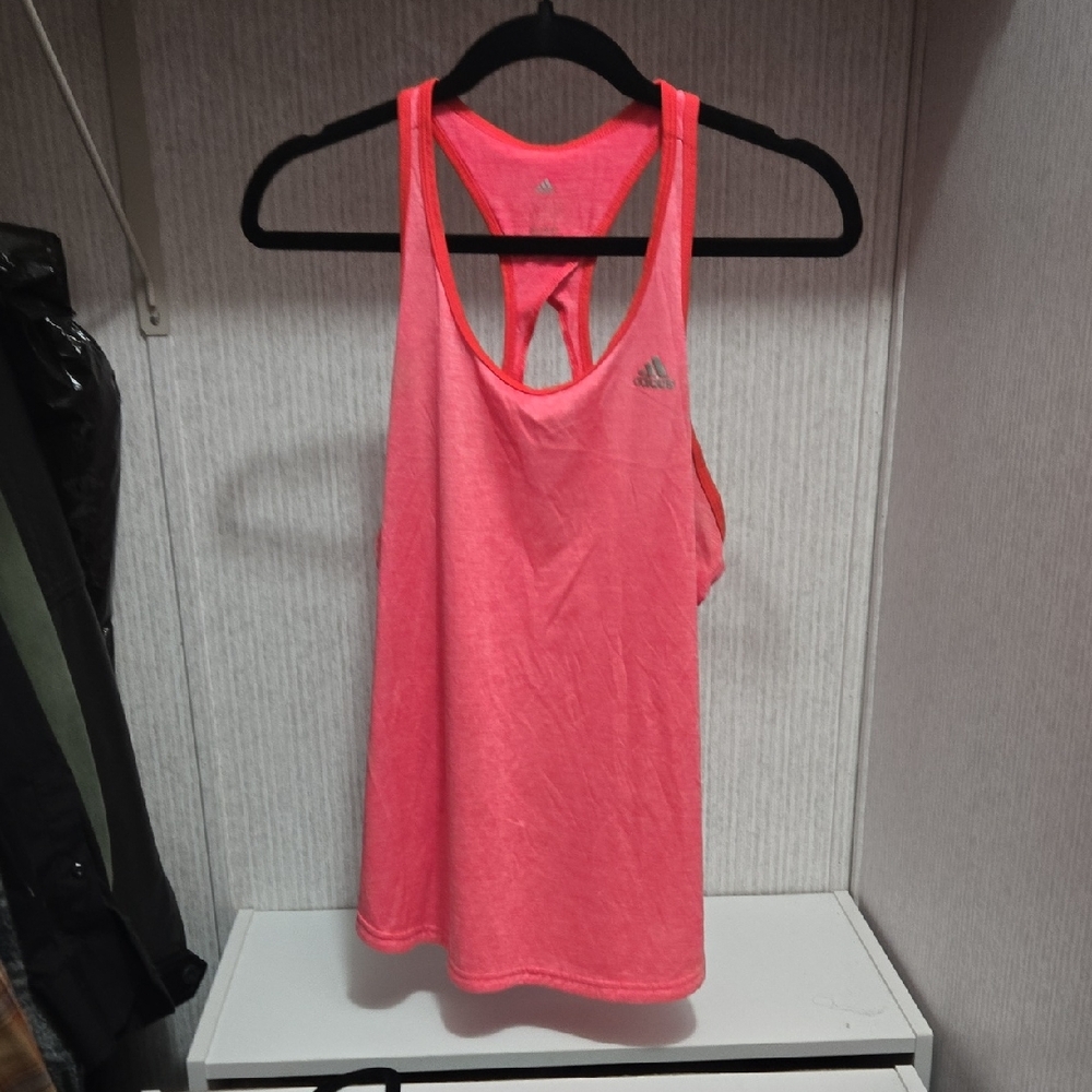 Adidas Women's Bright Pink Racerback Tank Top